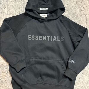 Essentials Fear of God Black Hoodie Size Medium